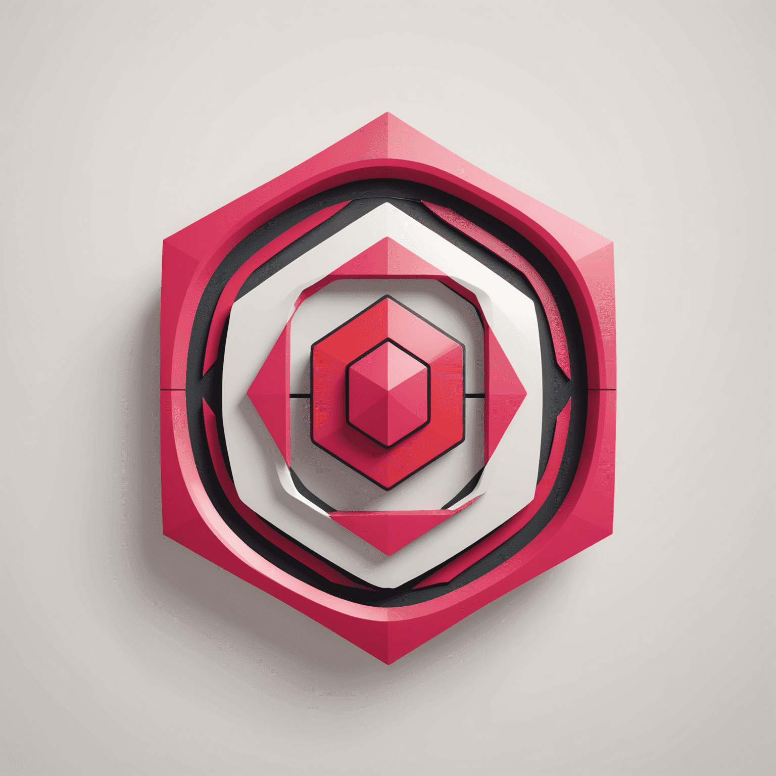 qlubetic logo featuring a modern, abstract design with red and pink elements